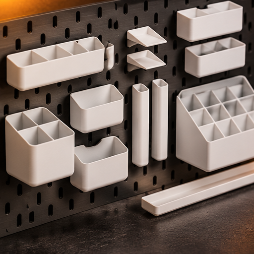 3D-gedrucktes Ordnungssystem für Pegboard